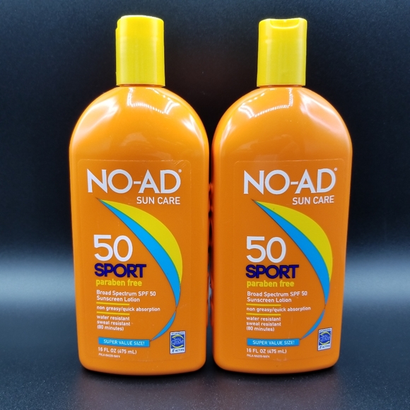 (2) NO-AD Suncare 50 SPF Sport Sunscreen Lotion - Picture 1 of 7
